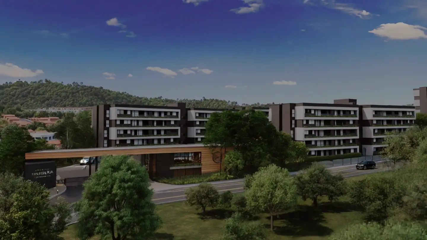 Fachada de un proyecto residencial